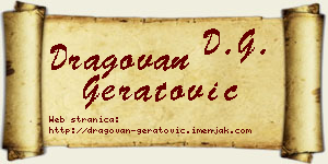 Dragovan Geratović vizit kartica